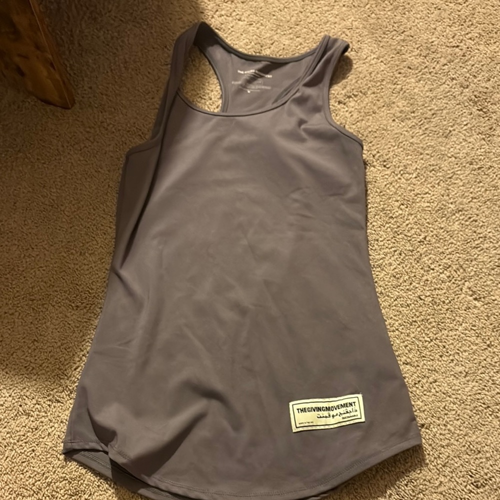 Gray Racerback Tank Top